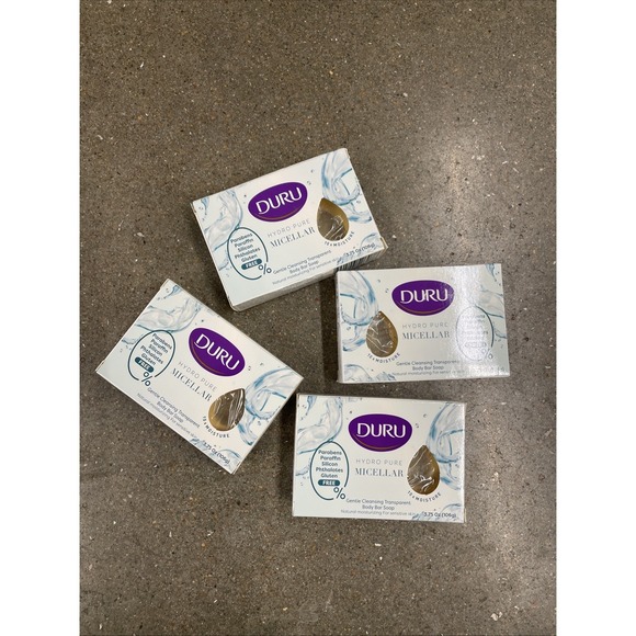 DURU Other - 4x Duru Hydro Pure Micellar Body Bar Soap Transparent 3.75 oz Lot Exp: 07/2028